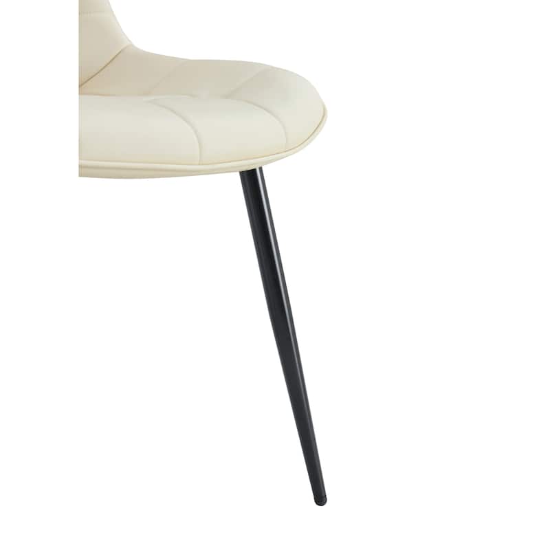Modern Fabric Dining Chair with Stylish Grid Pattern,Set of 2