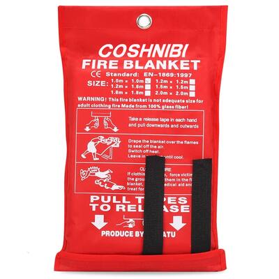 Emergency Fire Blanket High Heat Resistant Safety Blanket for Home, Kitchen, Camping, Office