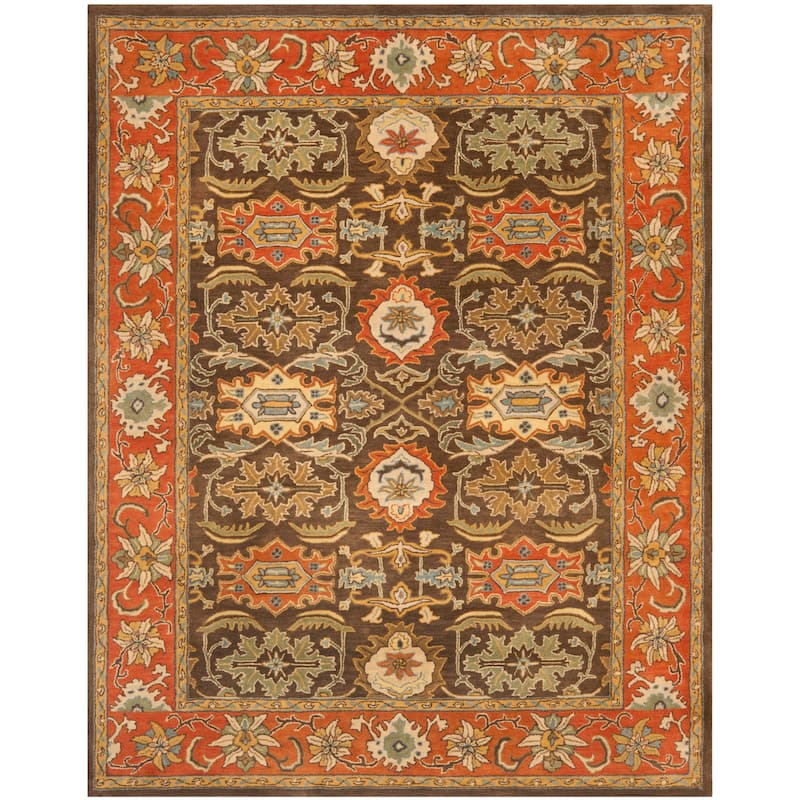 SAFAVIEH Handmade Heritage Dot Daisy Traditional Oriental Wool Rug