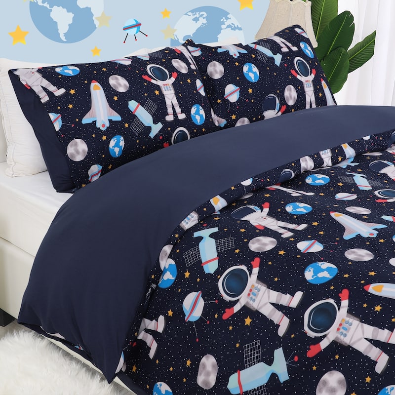 3Pcs Microfiber Kids Duvet Cover Bedding Set