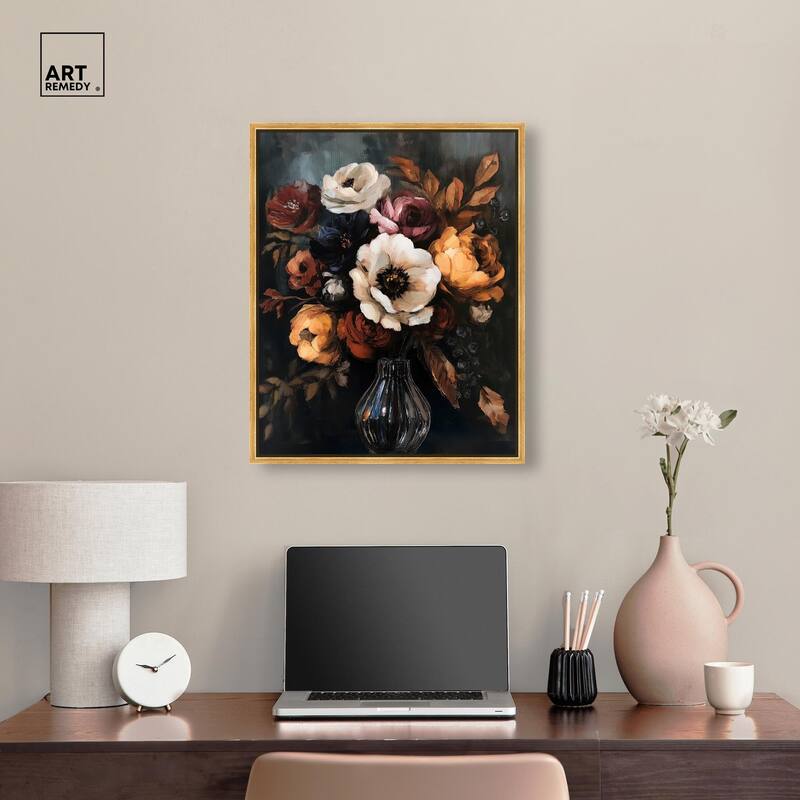 Velvet Night Bloom I Canvas by Art Remedy