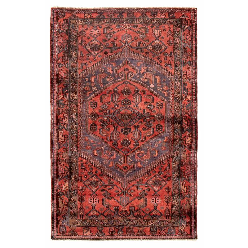 ECARPETGALLERY Hand-knotted Andelz Light Red Wool Rug - 4'2 x 6'8 - Light Red - 4'2 x 6'8