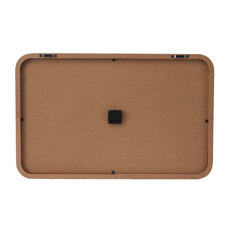 Brown Glass World Map Wall Clock