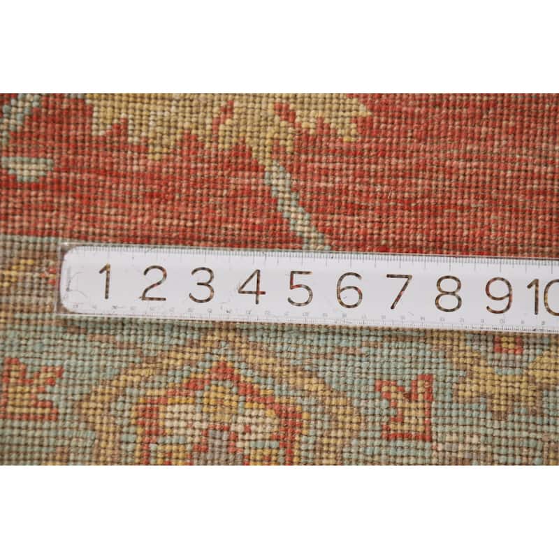 Vegetable Dye Oushak Turkish Rug Oriental Hand-Knotted Wool Carpet - 5'0"x 6'11"