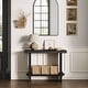 preview thumbnail 28 of 33, Nathan James Virgo Farmhouse 2-Tier Console Table in Wire-Brushed Wood Finish