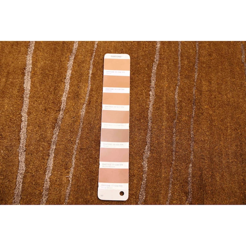 ECARPETGALLERY Hand-knotted Opulence Light Brown Silk, Wool Rug - 8'1 x 10'1