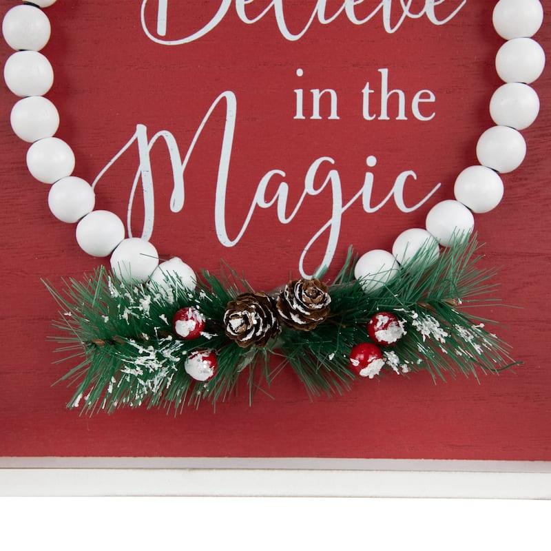 Believe in the Magic Framed Christmas Wall Sign - 9.75"