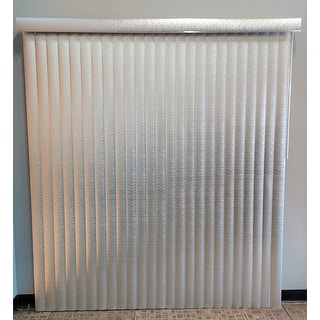 BlindDen Silver Infinity Textured Vinyl Vertical Blind, CORDLESS