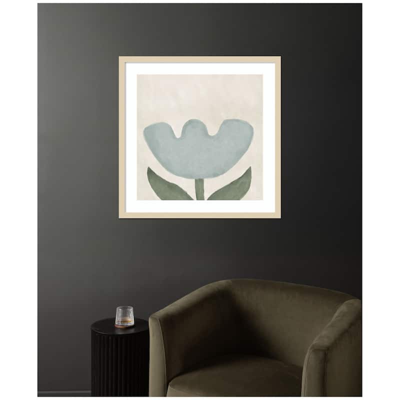 Kate and Laurel Blue Flower by Gabrielly Guedes Framed Wall Art Print