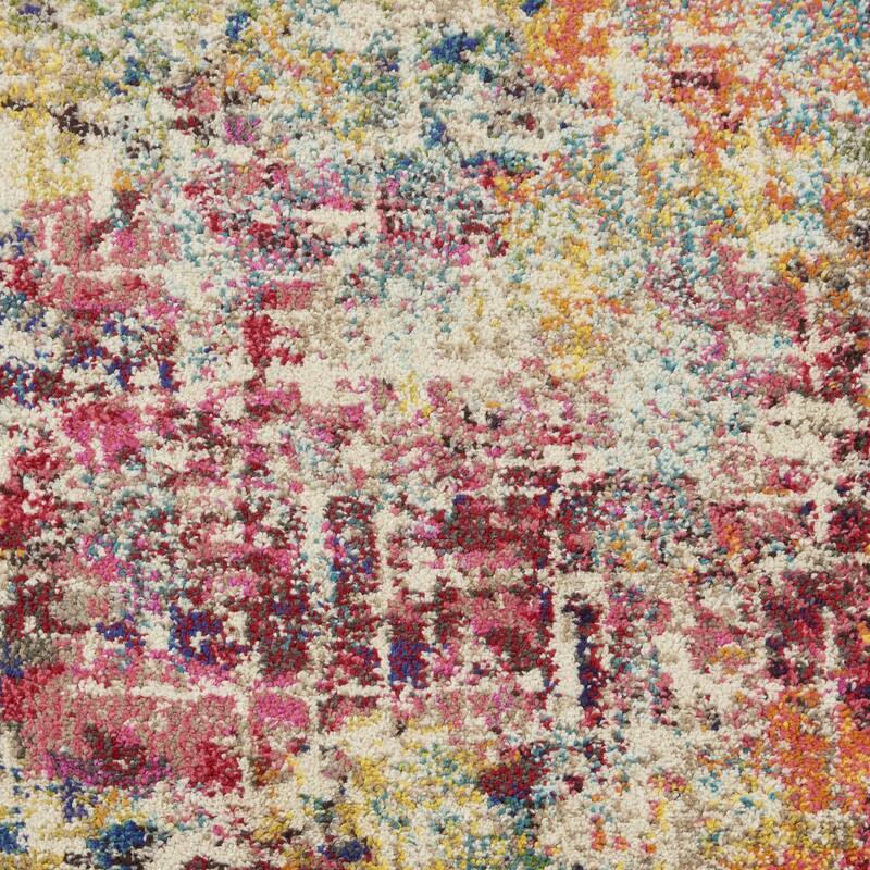 Power Loomed Distressed Abstract Modern Non Skid Stain Resistant Area Rug - 120' X '26' X '0.5