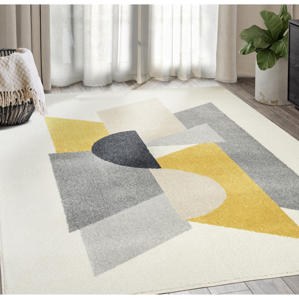 Abani Rugs Deco DEC210A Modern Geometric Area Rug