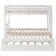 preview thumbnail 10 of 17, Twin Over Pull-Out Bunk Bed with Trundle, Solid Wood Twin Over Twin/Double Twin Bunk Bed with Ladder and Full-Length Guardrail