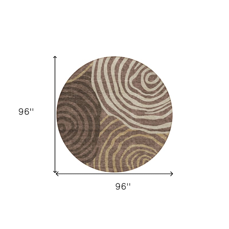 HomeRoots Abstract Transitional Rectangle Outdoor Rug