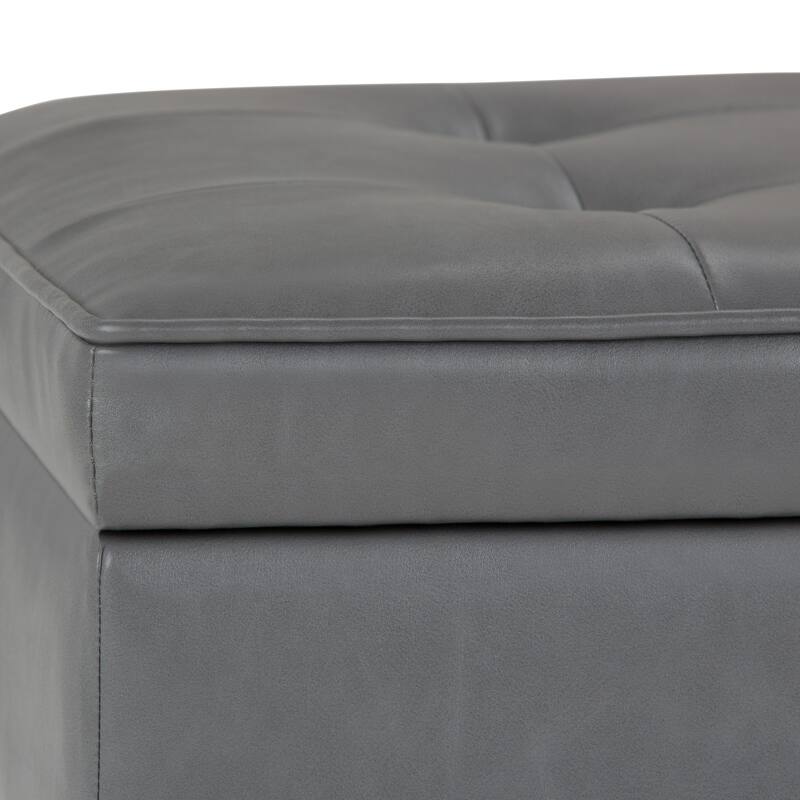 WYNDENHALL Essex 44 inch Wide Transitional Rectangle Ottoman Bench