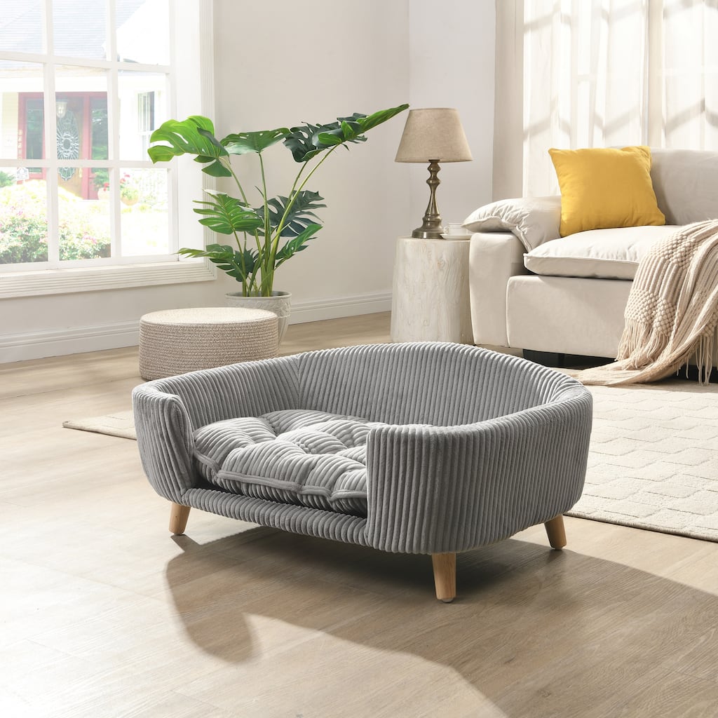 Christopher Knight Home - Araminta Elevated Corduroy Dog Bed
