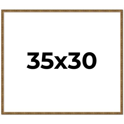 35x30 Frame Gold Kingsley Distressed Solid Wood Picture Frame Width
