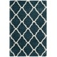 preview thumbnail 92 of 145, SAFAVIEH Hudson Shag Ariola Trellis 2-inch Thick Rug 4' x 6' - Slate Blue/Ivory