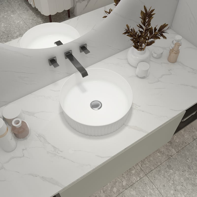 Ceramic Circular Vessel Bathroom Sink Art Sink