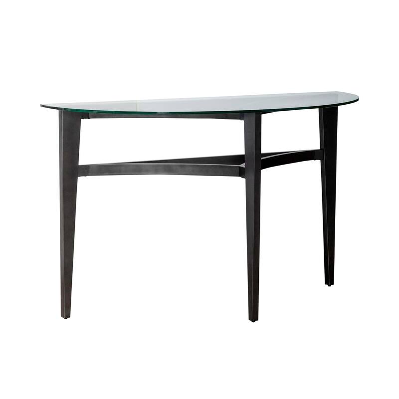 Liberty Furniture Capri Glass Top Sofa Table, Optional Upholstered Ottoman Seats