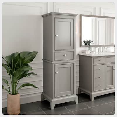 Eviva Elite Stamford 24" Gray Freestanding Linen Cabinet