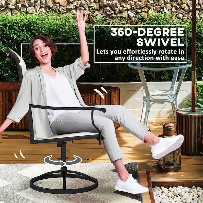 Comfortable Mesh Ergonomic Office Chair Set with 360 Swivel High Back and Durable Steel Frame - 24" W x 29.9" D x 42.5" H