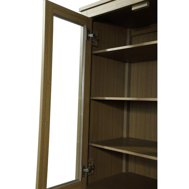 Laura 16-28 Inch Bath Storage Glass Cabinet