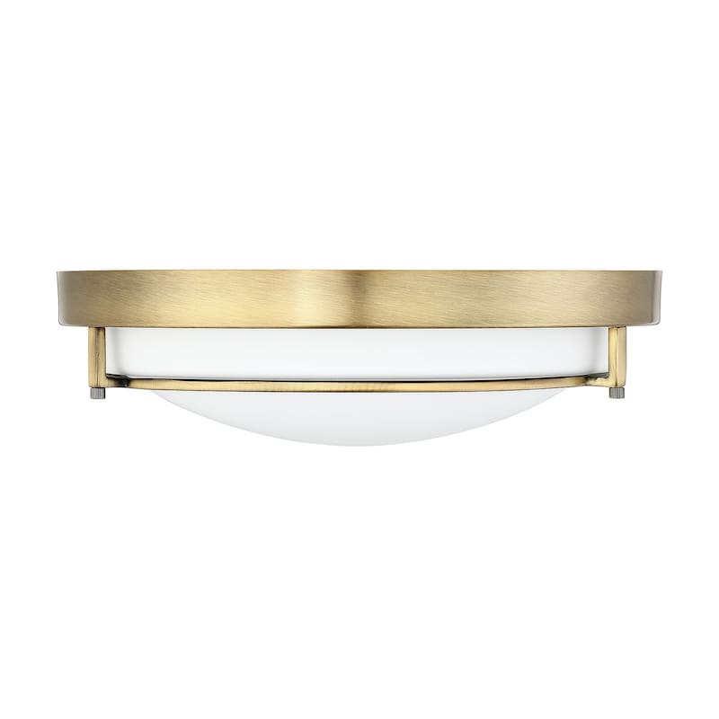 Trade Winds Felton 2-Light 13" Ceiling Light For Hallways and Bedrooms - Natural Brass