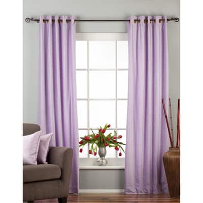 Lavender Ring / Grommet Top Velvet Curtain / Drape / Panel - Piece