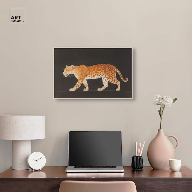 Golden Leopard Canvas by Art Remedy