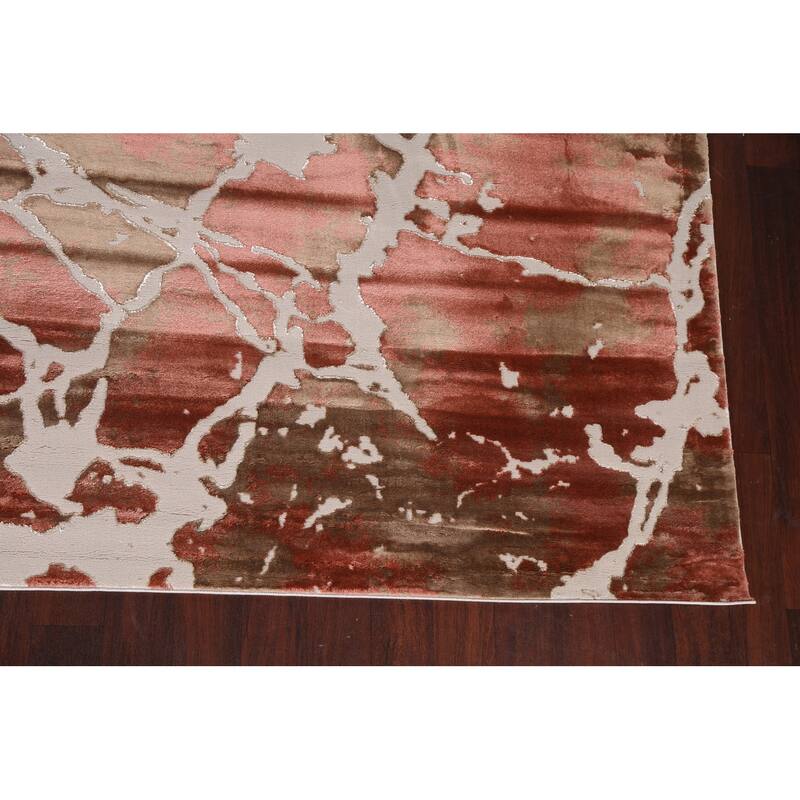 Abstract Transitional Turkish Oriental Rug Contemporary Carpet