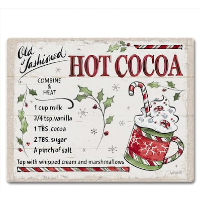 Holiday Treats 3mm Heat Tolerant Tempered Glass Cutting Board 10” x 8” Manufactured in the USA Dishwasher Safe