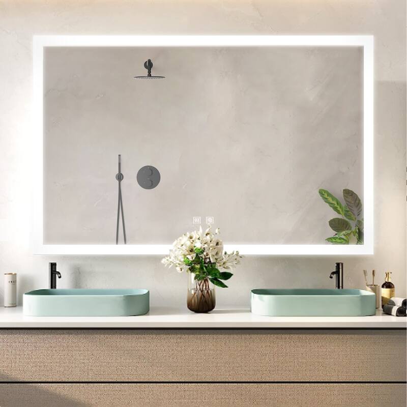 Aurorium LED Bathroom Vanity Mirror - N/A - 60 in W x 36 in H