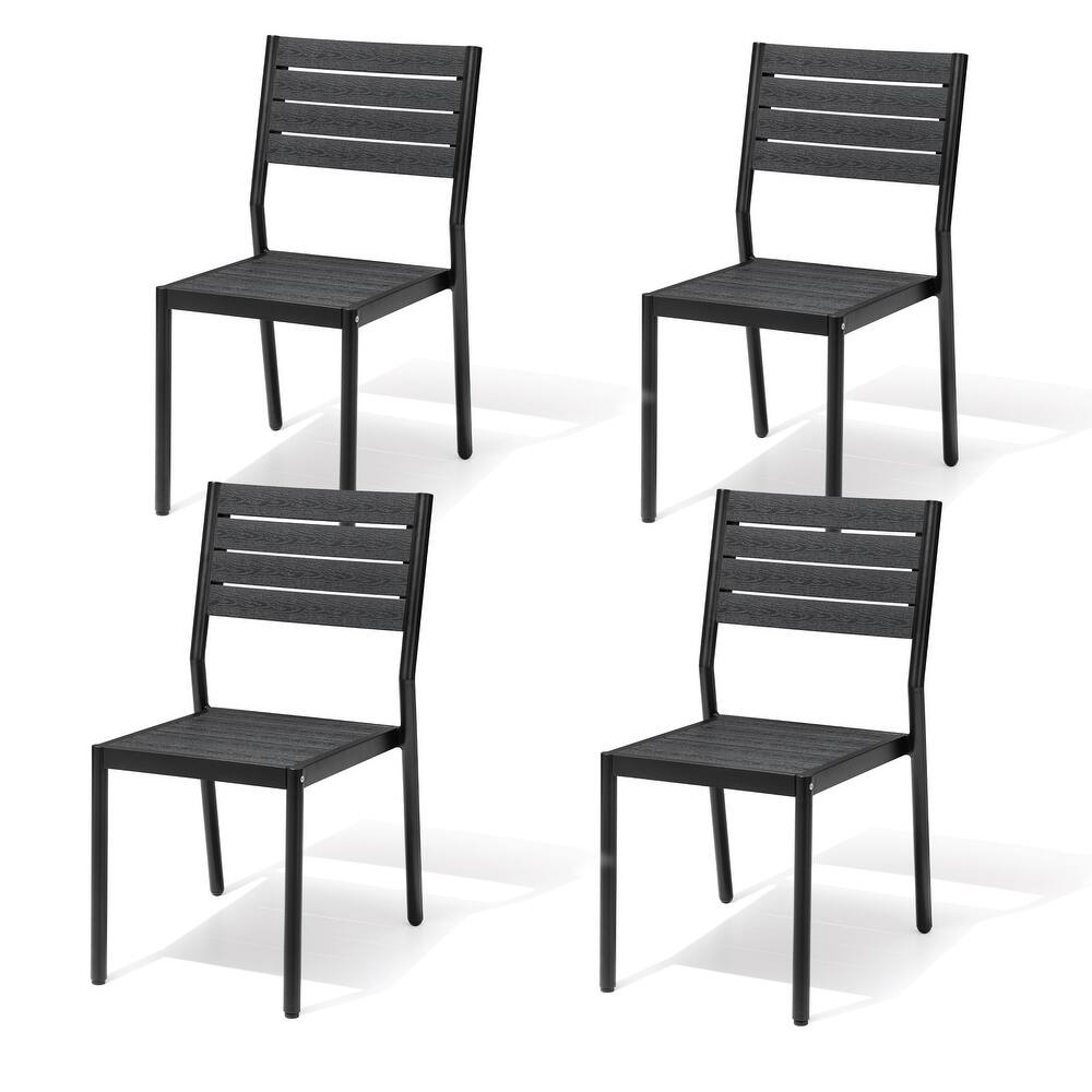 VredHom Outdoor Stackable Aluminum Patio Dining Chairs