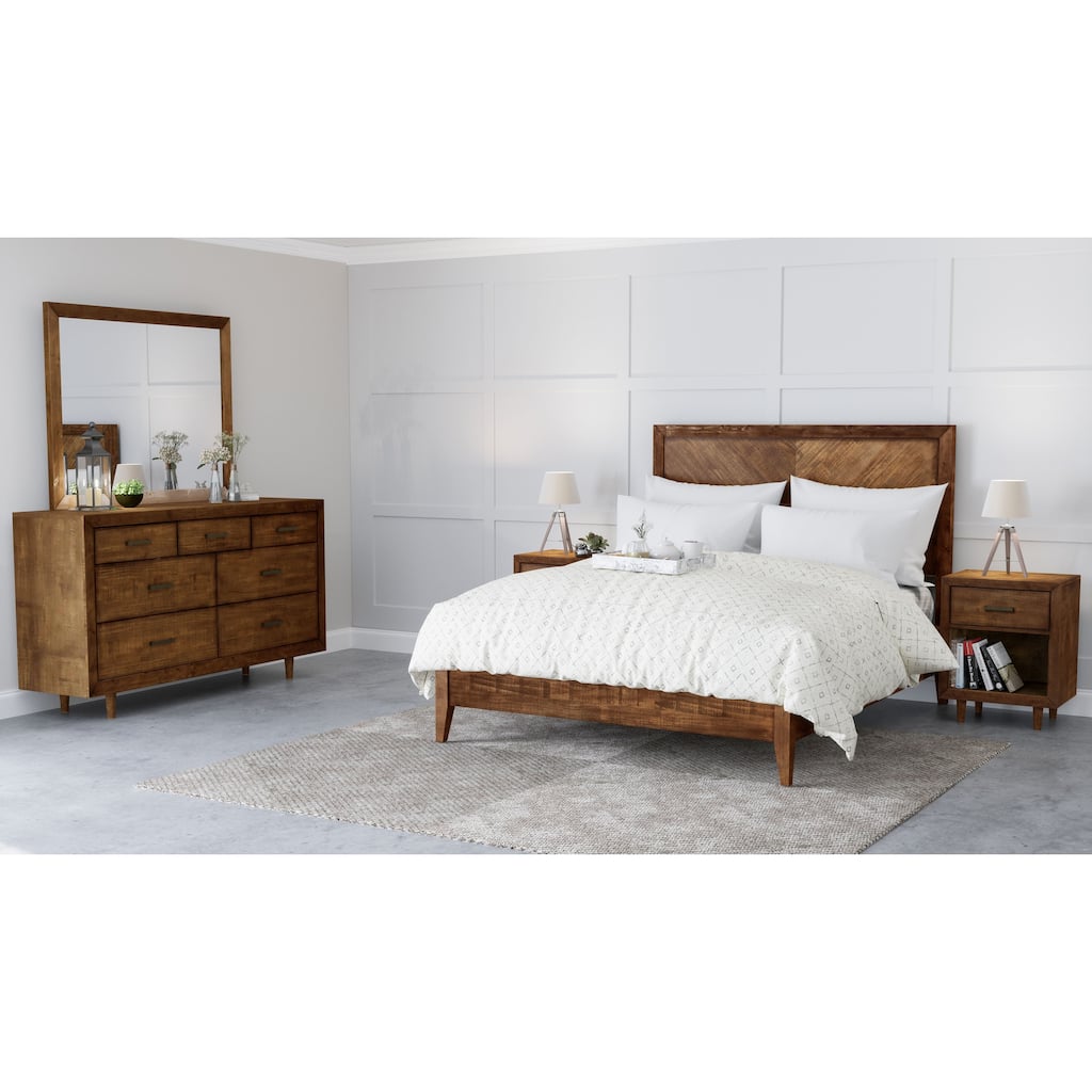 Abbyson Retro Mid Century 5 Piece Bedroom Set