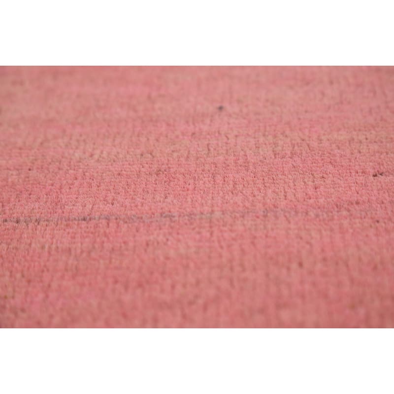 Modern Pink Gabbeh Oriental Area Rug Handmade Wool Carpet - 5'4"x 7'8"
