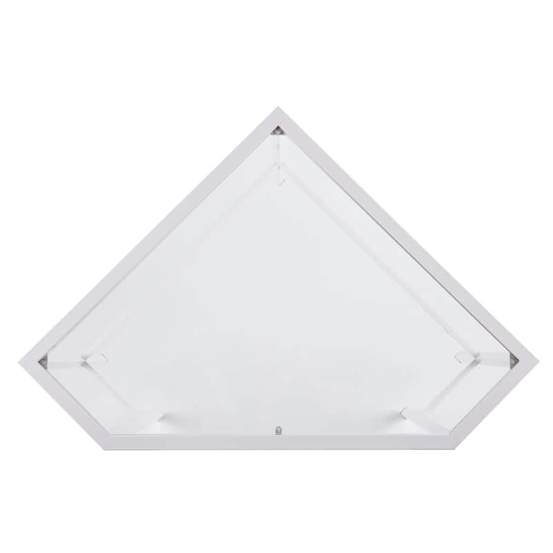 SEI Furniture Kemble Metal/Glass Corner Desk