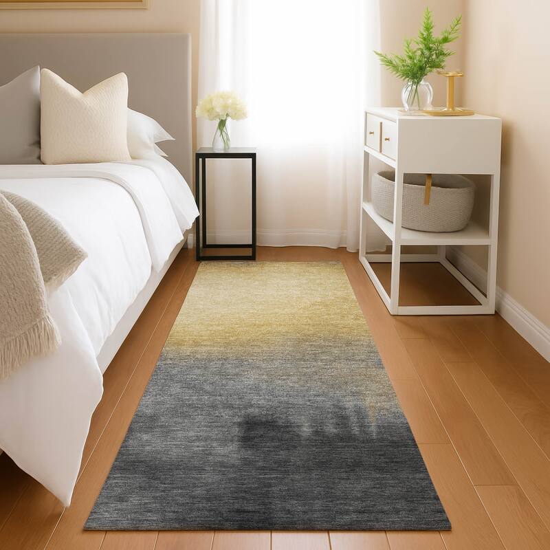 Machine Washable Indoor/ Outdoor Modern Dawn Chantille Rug
