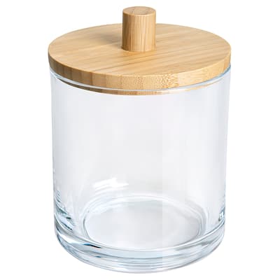 Spa Glass Cotton Ball Jar - Clear - Cotton Ball Jar