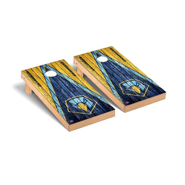 slide 2 of 5, Point Skyhawks Weathered Cornhole Board Set