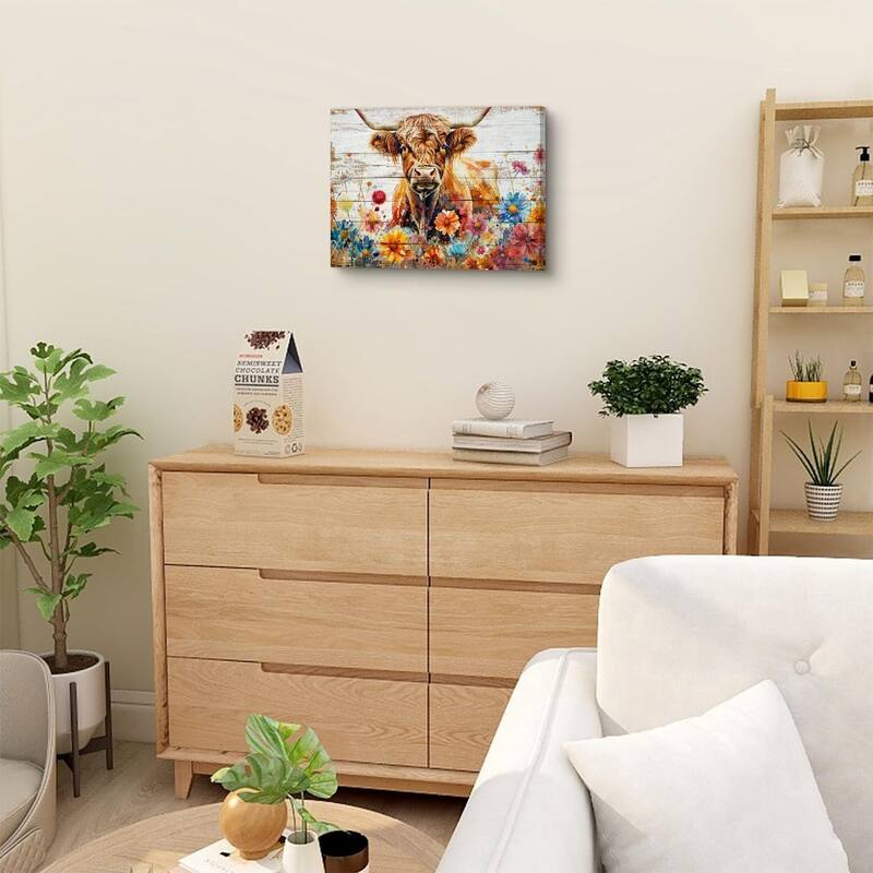 Wall Art Western Scottish Cow Pictures
