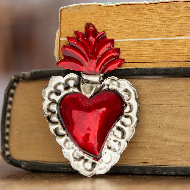 Novica Handmade Love Of Oaxaca Steel Ornament