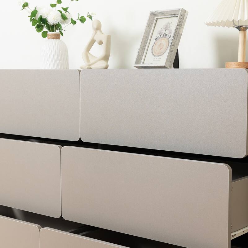Modern Drawer Dresser Sideboard Desktop Storage Cabinet with 6 Drawers, for Dining Room Living Room Bedroom Kitchen Corridor