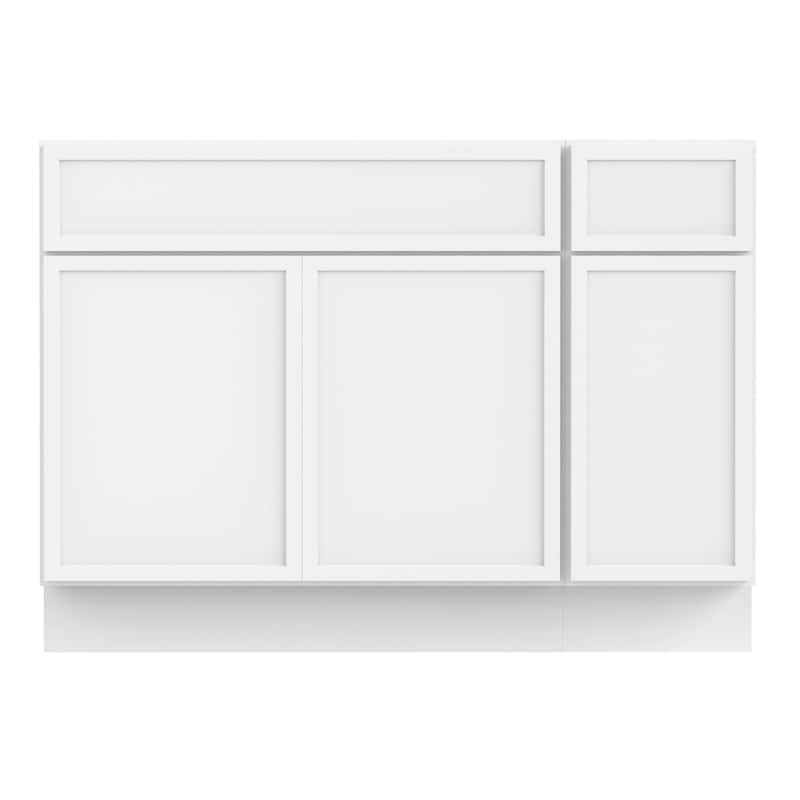 Vanity Art 51" Birch Freestanding Bathroom Vanity Cabinet without Top