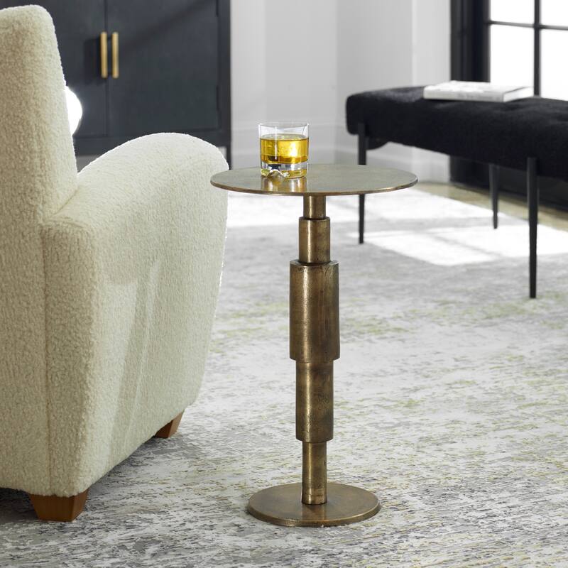 Uttermost 22994 Descend 14" Wide Aluminum Accent Table