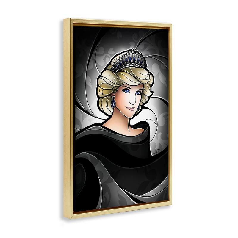 Stupell Royal Peoples' Princess Framed Floater Canvas Wall Art Design By Mandie Manzano