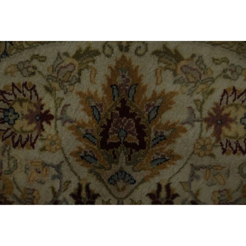 Hand Knotted Oriental 100% Wool Carpet Traditional Floral Beige & Ivories Ziegler Area Rug - 4' 1'' X 4' 1''