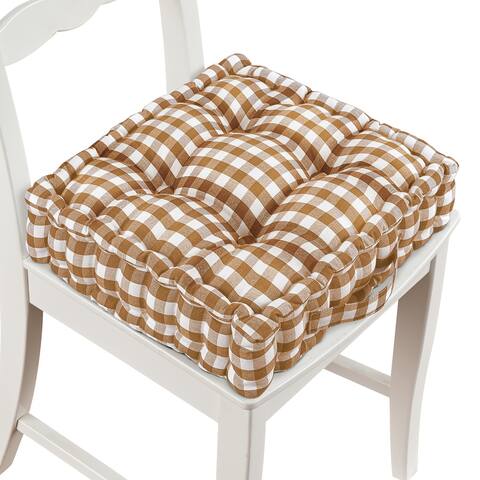 Buffalo Check Tufted Polyester Booster Cushion - 16.000 x 10.000 x 6.000