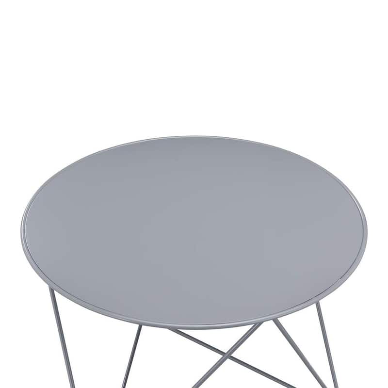 Metal Round Top End Table