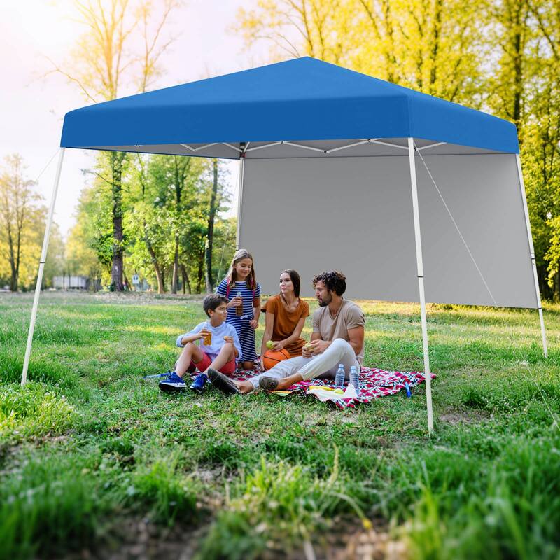 Costway 10 X 10FT Pop up Canopy Tent with 1 Sidewall, Portable - See Details