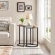 preview thumbnail 4 of 11, Yaheetech Round Nesting End Table Set with Glass Top for Small Space Black